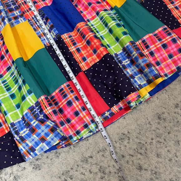 Maeve Anthropologie Patchwork A-Line Maxi Skirt Boho Colorful Plaid Ruffle Small - Picture 6 of 8